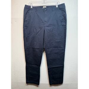 L.L. Bean Favorite Fit Chinos, Navy Blue, Size 14R